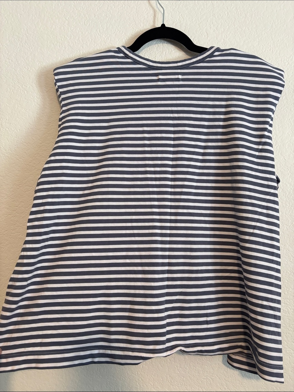 Madewell Navy and White Striped Crewneck Tank - Picture 4 of 4